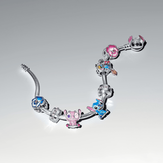 Bracelete de Prata Disney com Fecho Stitch