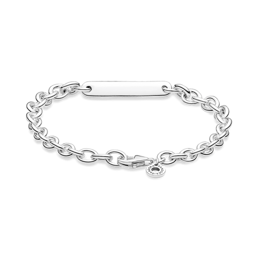 Pulseira de Elos com Barra Gravavel