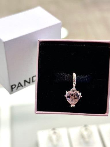 Charm Ćrvore genealógica rosa e coração