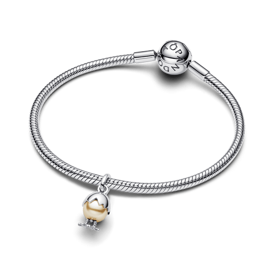 Charm Pendente Ovo E Pintinho Em Dois Tons