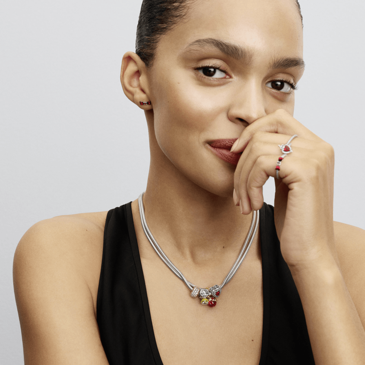 Brinco De Prata Disney Laco Da Branca De Neve