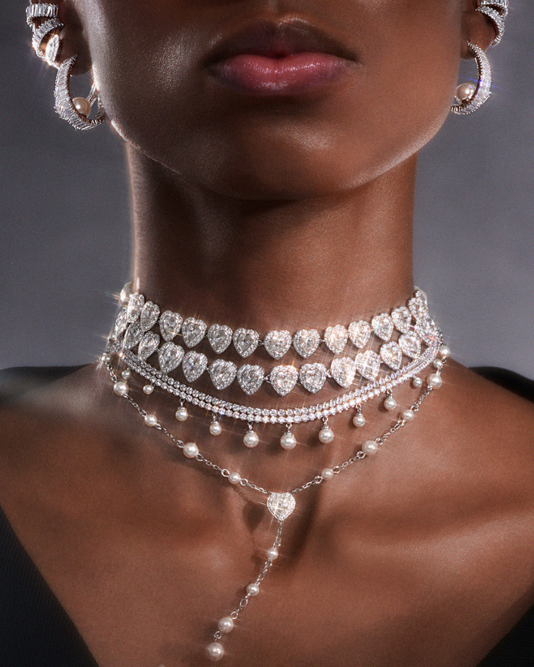 Colar 'Y' Ariana Grande Swarovski Crystal Pearl