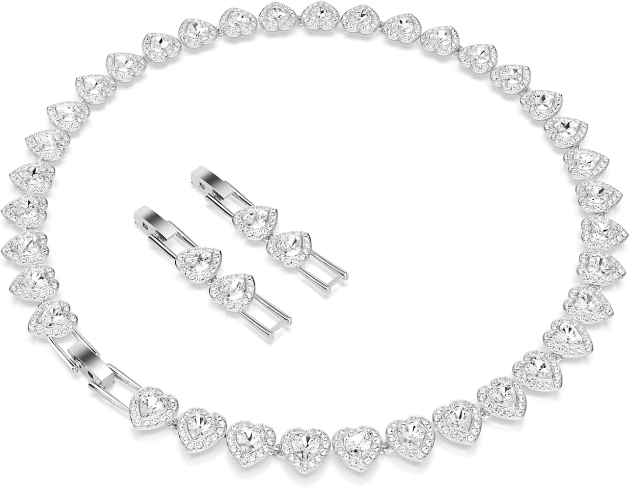 Colar Ariana Grande Corações Cravejados