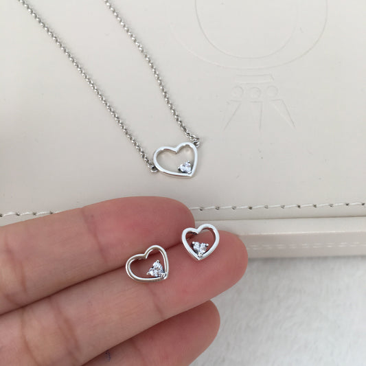 Brinco Coração Assimétrico