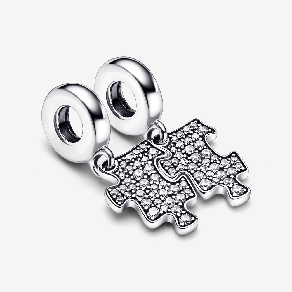 Charm Pendurado de Peça de Quebra-cabeça Brilhante