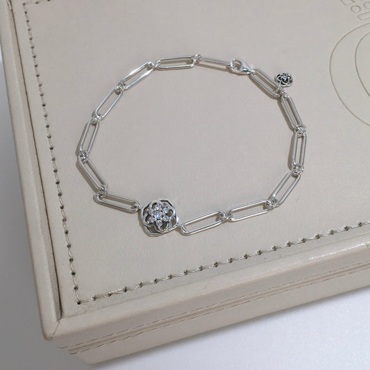 Pulseira Link Petalas de Rosa