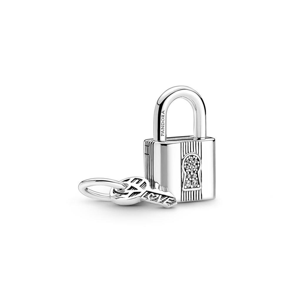 Charm Duplo Cadeado e Chave