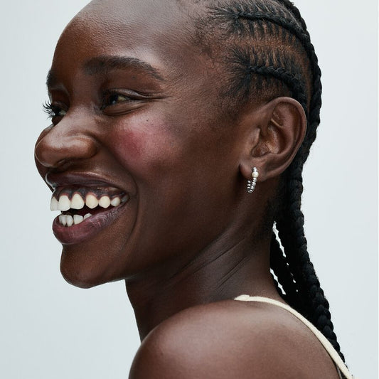 Brincos Contas e Perola de Agua Doce