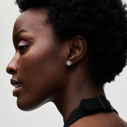 Brincos Halo Coração Espumante