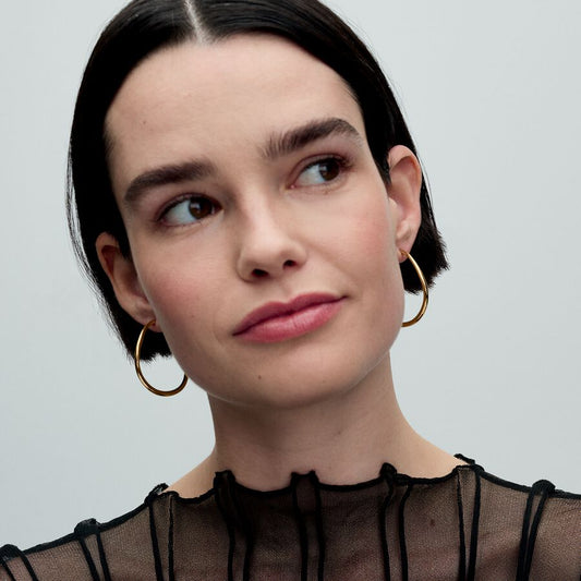 Brincos de Aro Aberto em Forma Orgânica