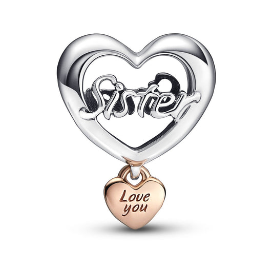 Charm Coração Te Amo Irmã