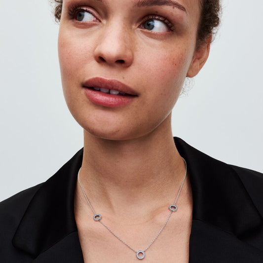 Colar Três Círculos Pave