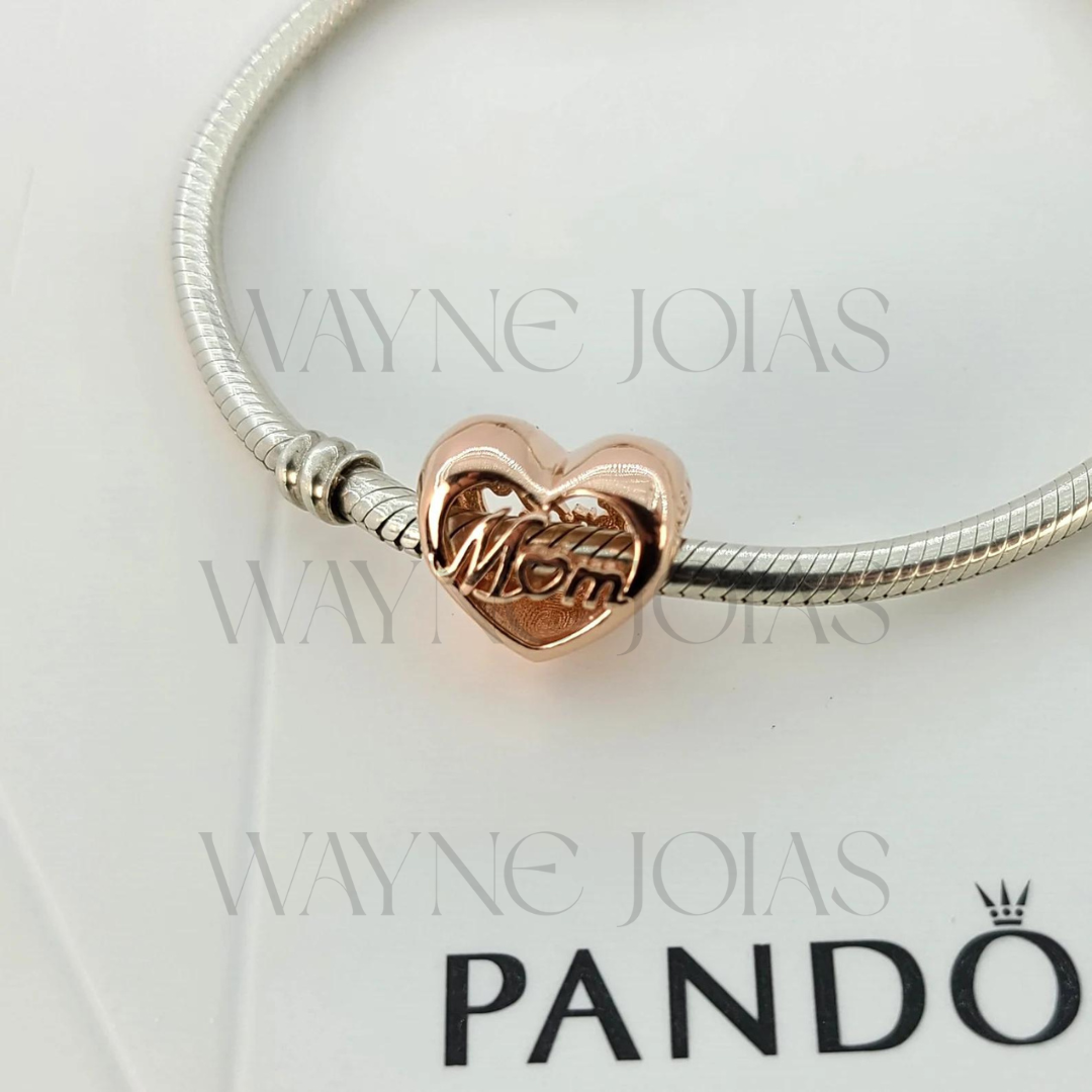 Charm de Coração Obrigado Mãe