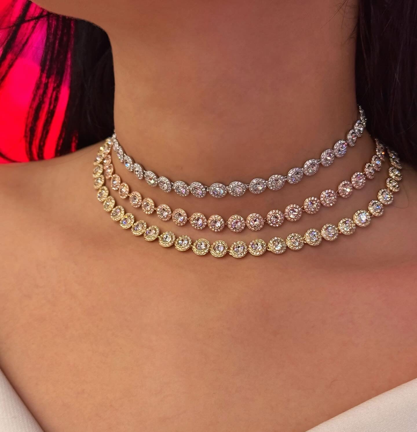 Swarovski Angelic Conjunto Brincos, Colar e Pulseira