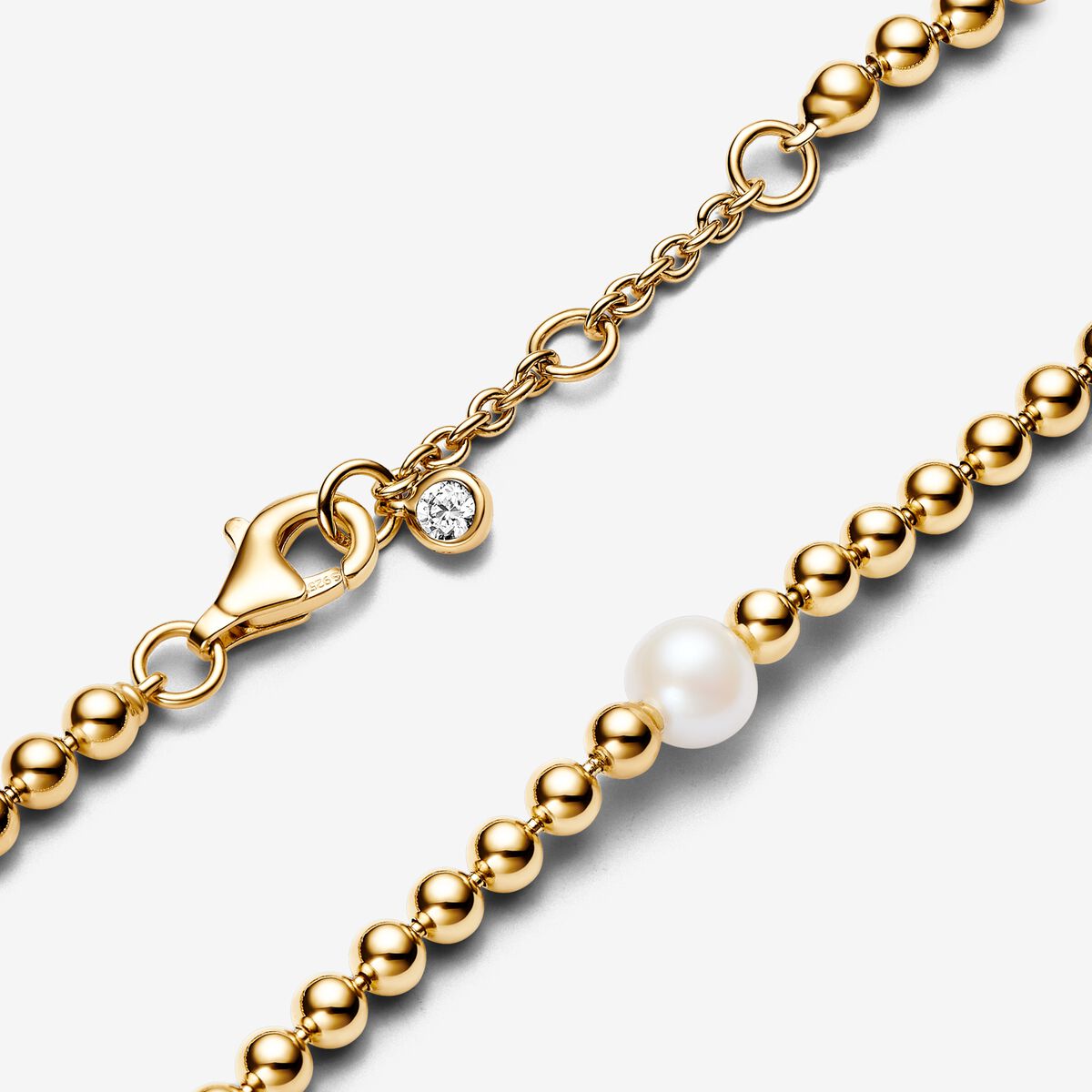 Pulseira Contas e Perola de Agua Doce