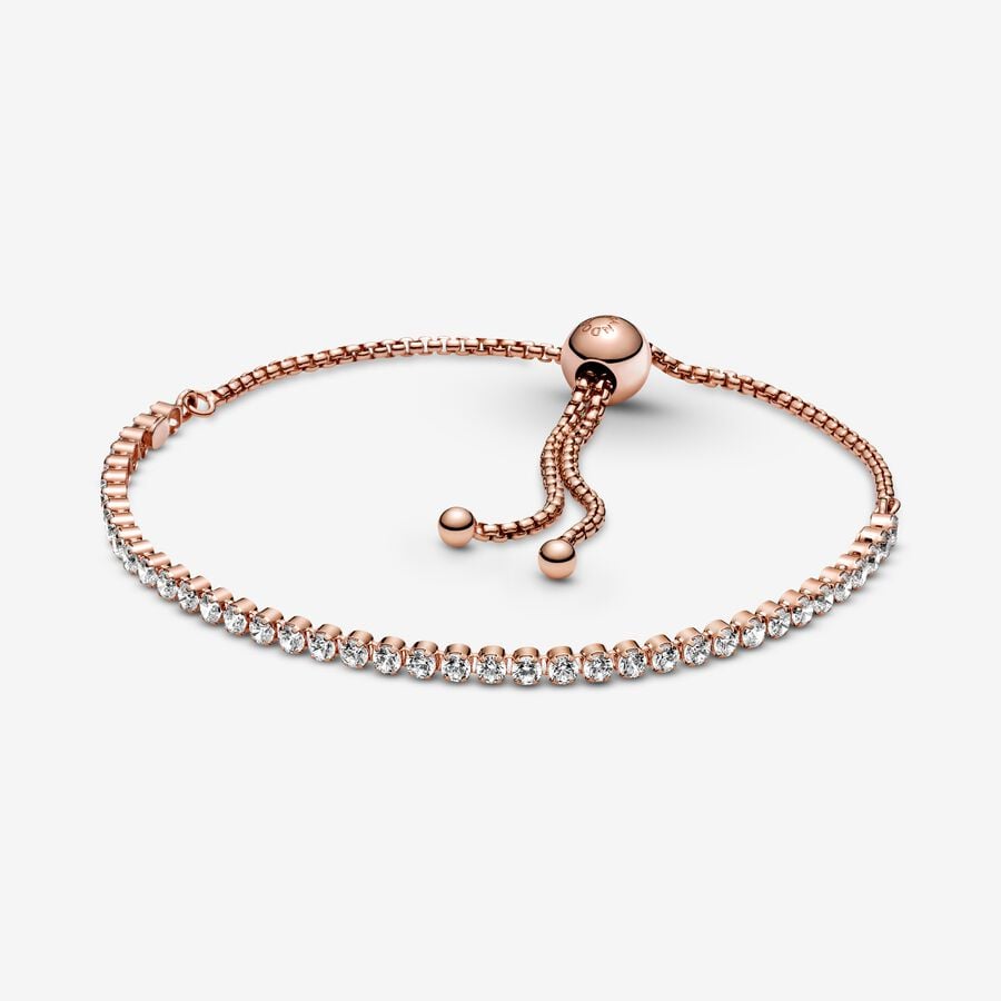 Pulseira de Tênis Deslizante Cintilante