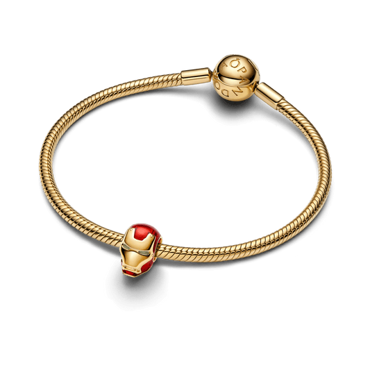 Charm Ouro Marvel Capacete Homem De Ferro