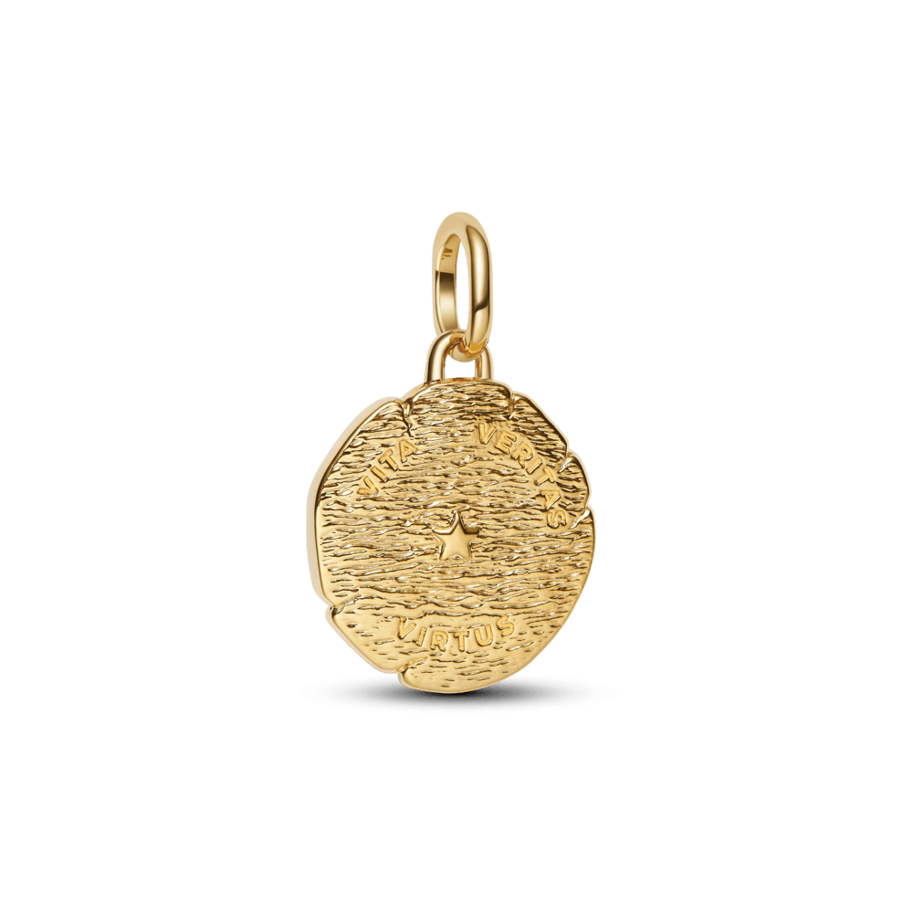 Charm Medalhão Leão Dourado