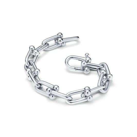 Pulseira de Elos Médios em Prata de Lei Tiff&Co.