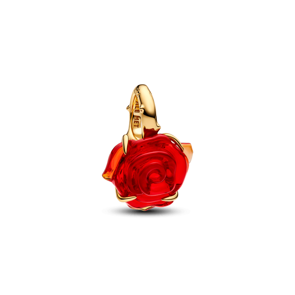 Charm Pendente Disney Rosa De A Bela E A Fera