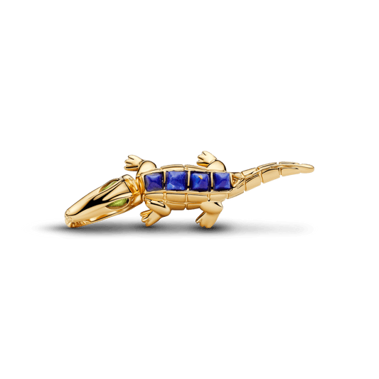 Charm Jacare Crocodilo Dourado