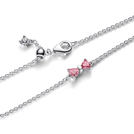 Bracelete Prata Maleavel Pequeno Laco Rosa
