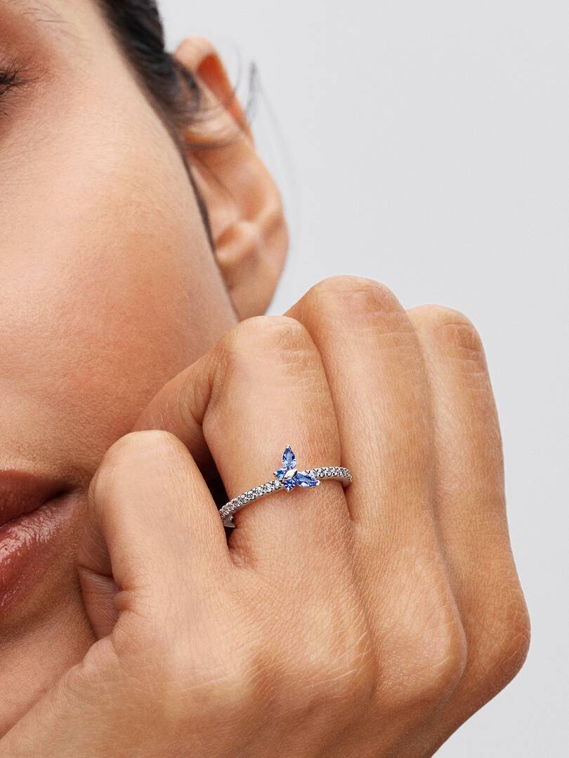 Anel Borboleta Azul