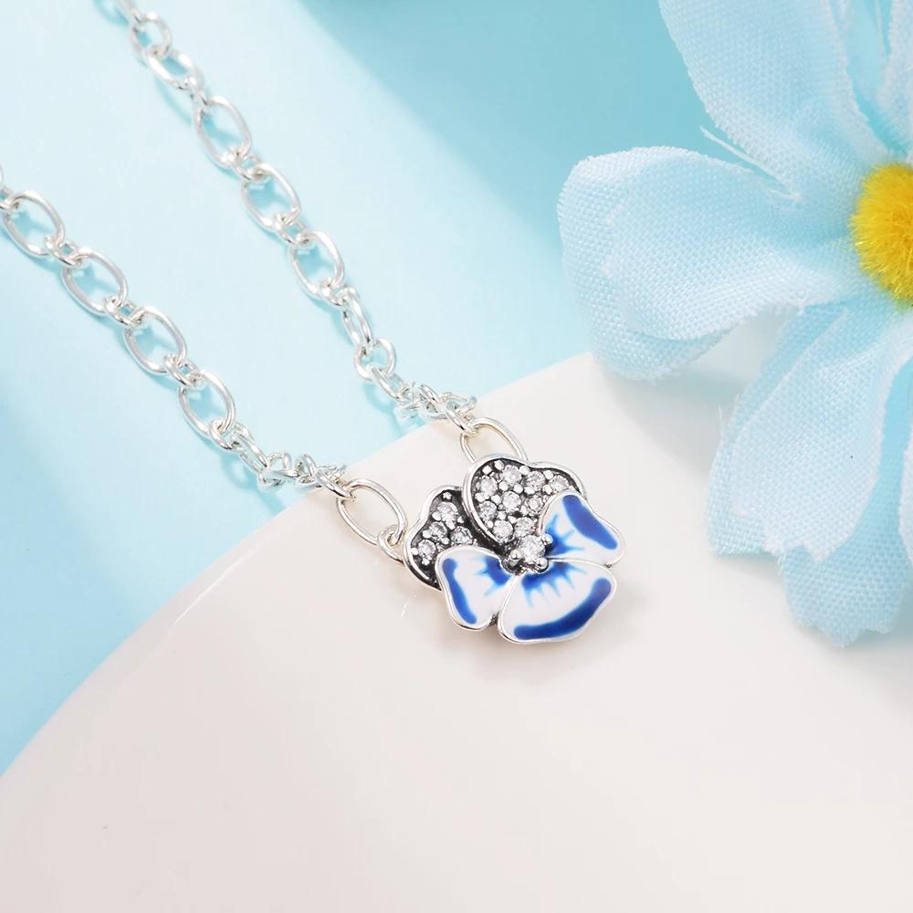 Colar Amor-Perfeito Azul