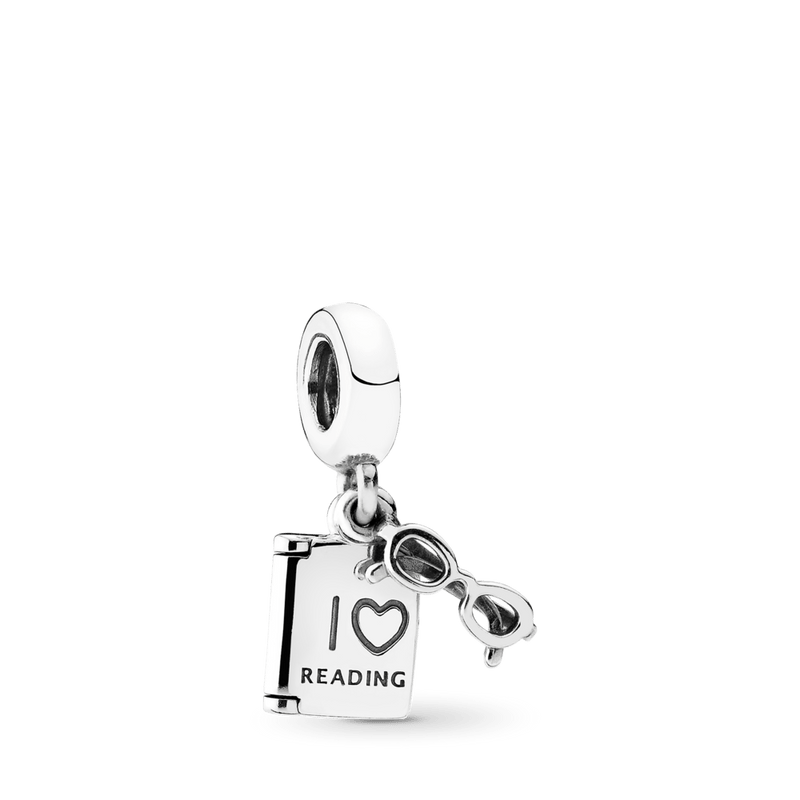 Charm Pendente i Love Reading' (Eu Amo Ler)