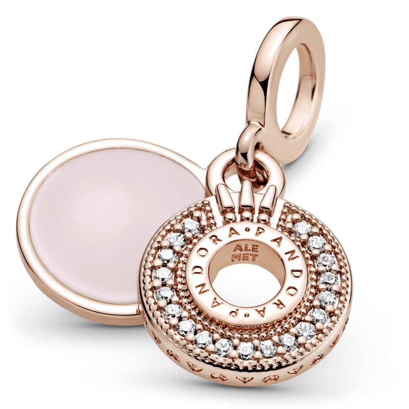 Charm Pendente O Coroado Em Pavé Bilhante