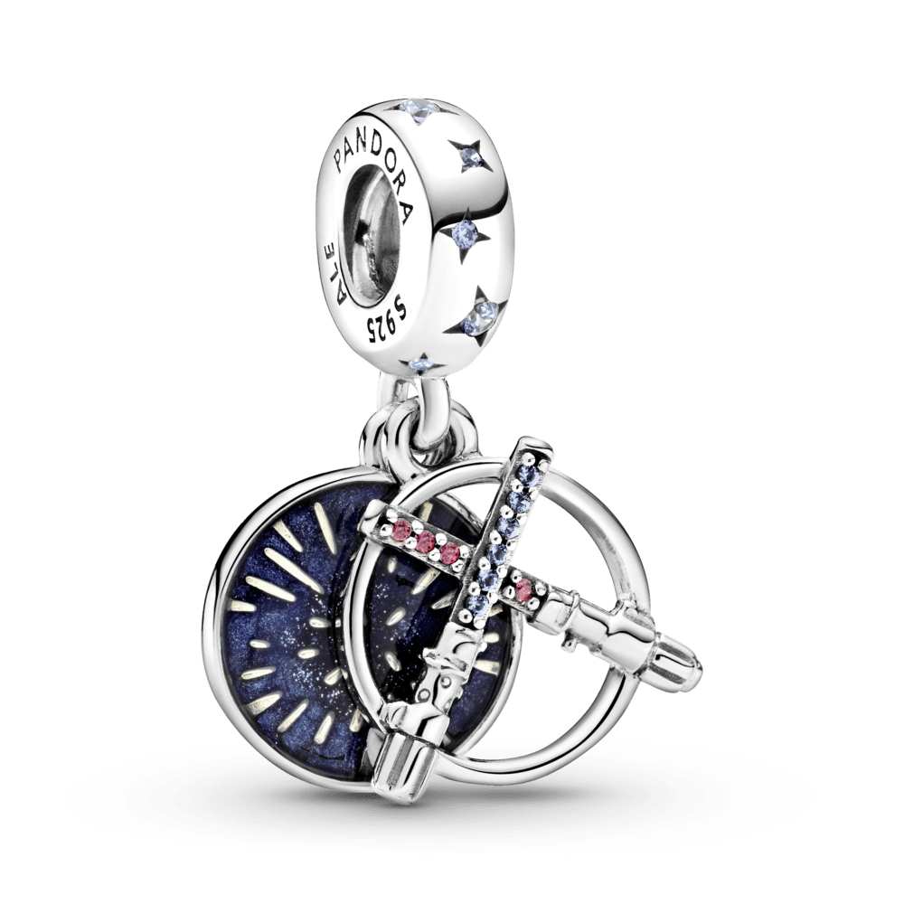 Charm Pendente Duplo De Sabre De Luz