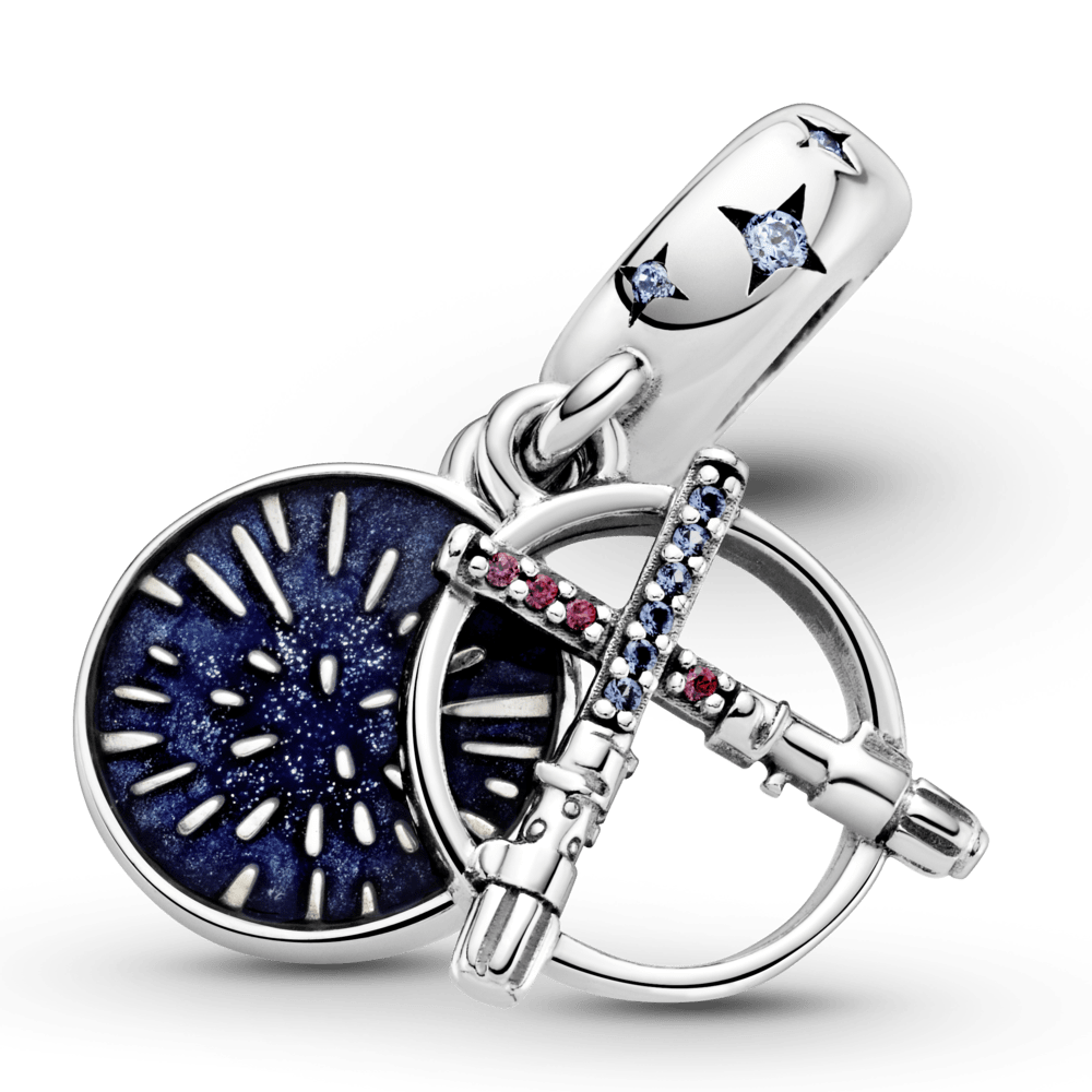 Charm Pendente Duplo De Sabre De Luz