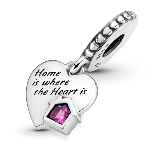 Charm Pendente De Coração Amo Meu Lar