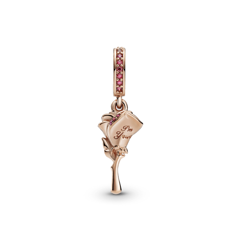 Charm Pendente Flor Rose