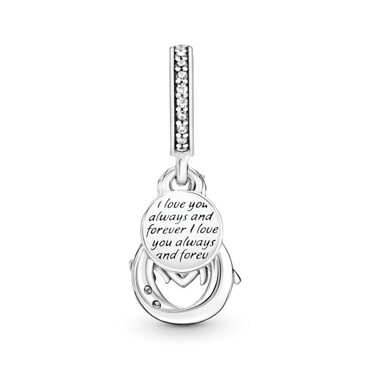 Charm Pendente Duplo Pave Mamae Infinito