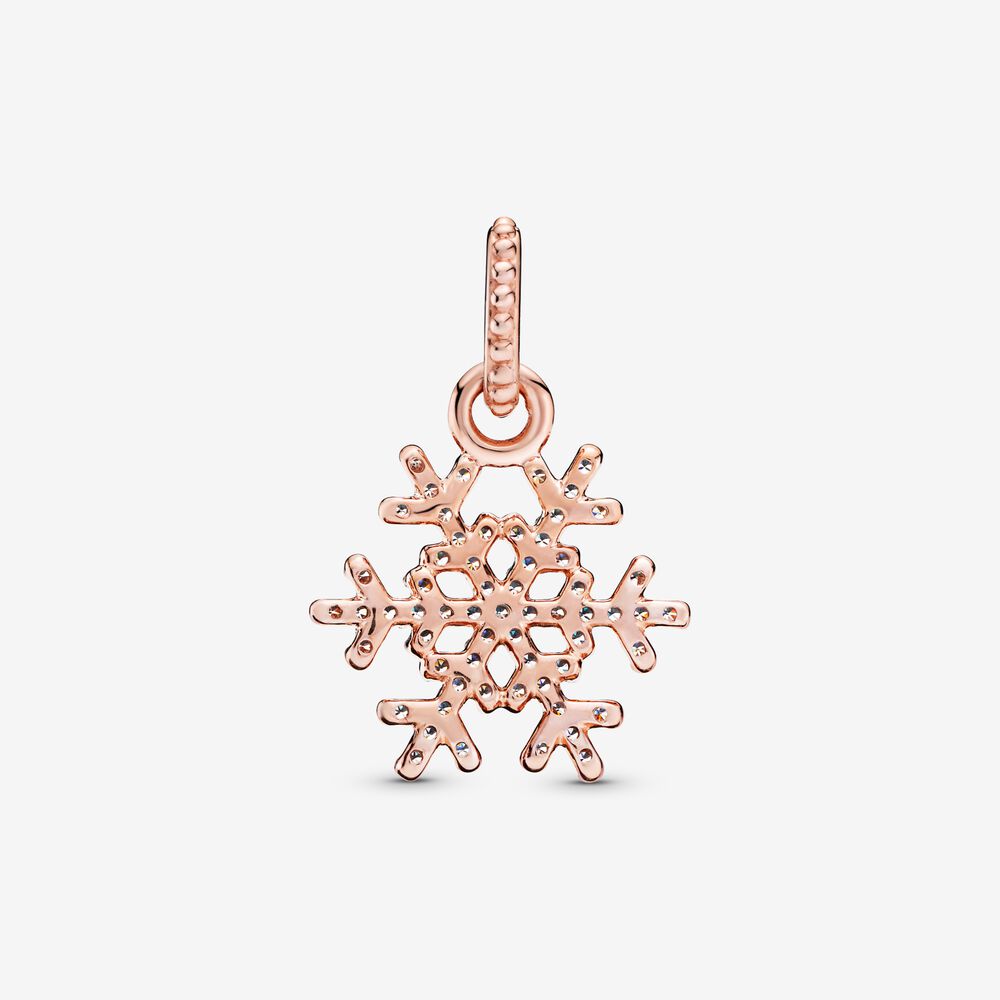 Charm Pendente Rose Floco De Neve