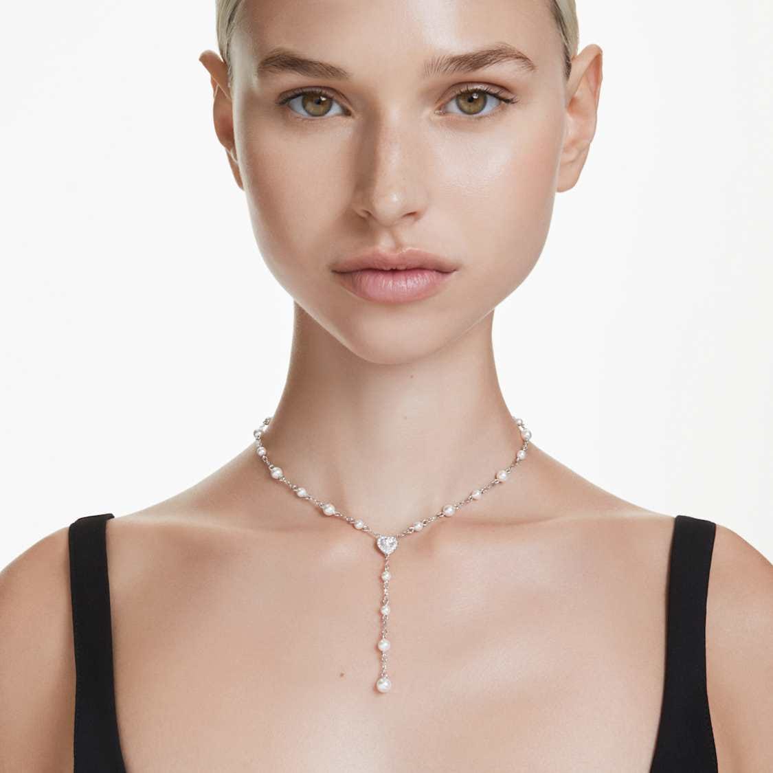 Colar 'Y' Ariana Grande Swarovski Crystal Pearl