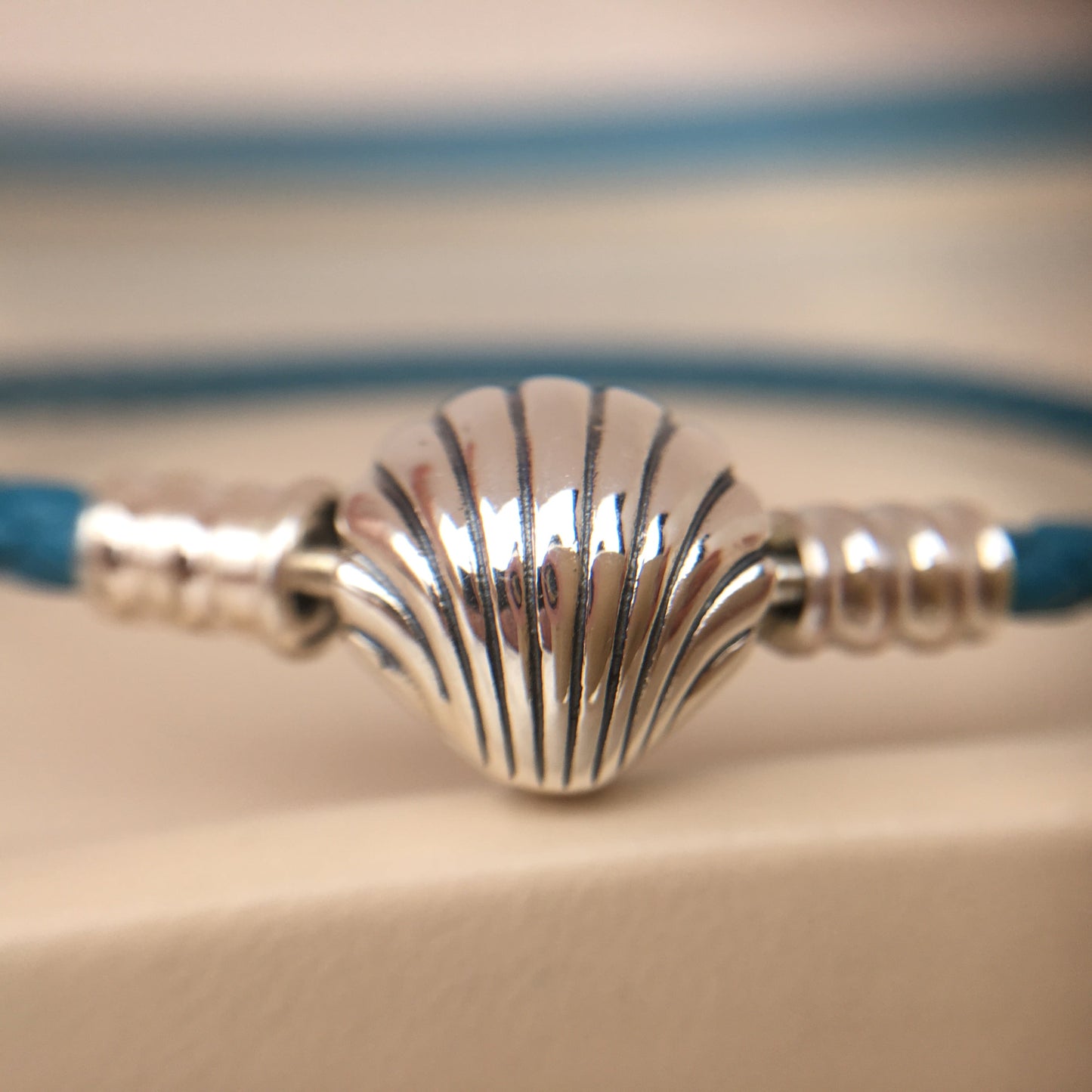 Pulseira Couro Concha do Mar