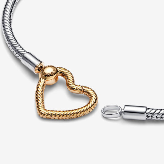 Pulseira Com Fecho de Coração Dourado