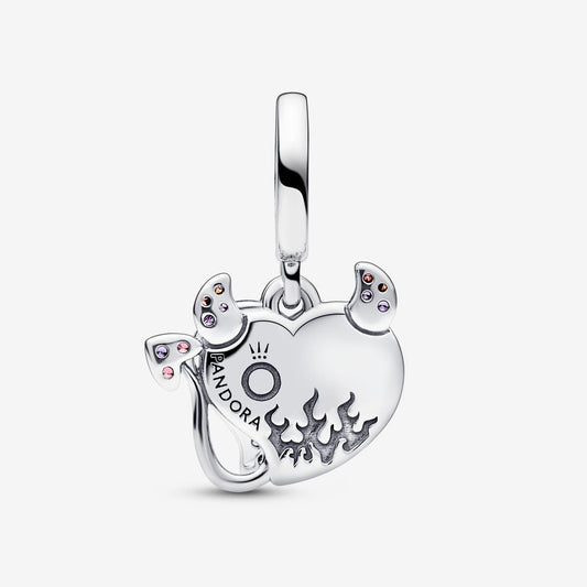 Charm Pendente Duplo Coração do Devil