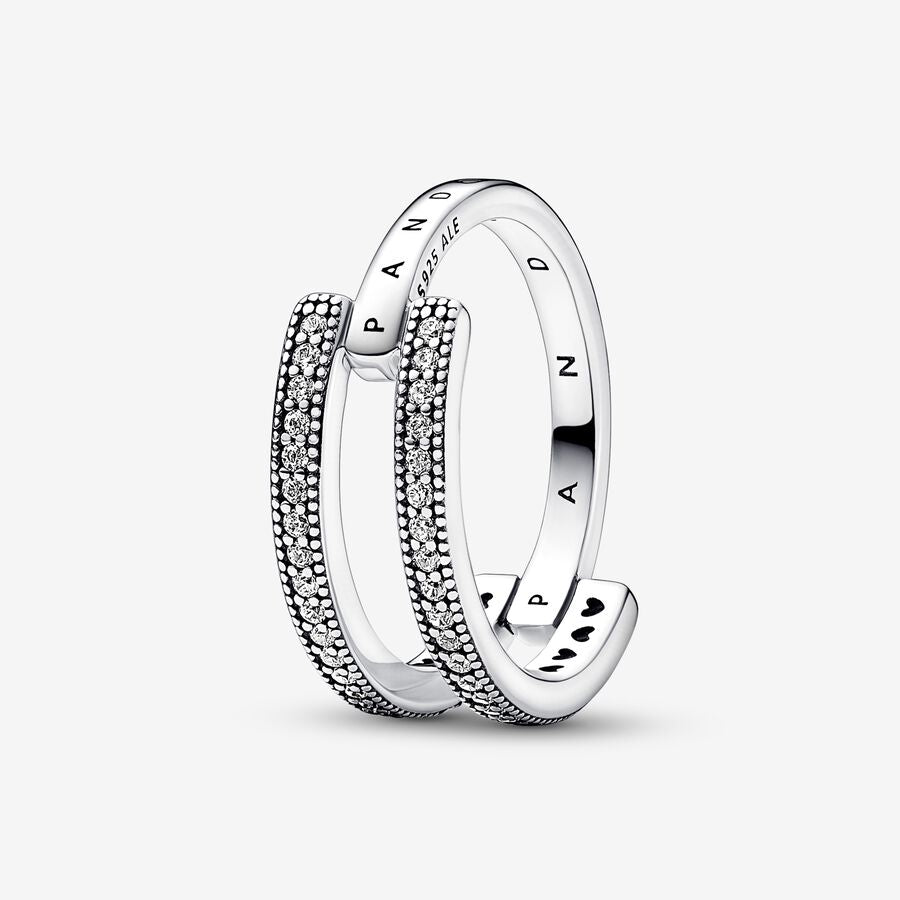 Anel Duplo Pavé Signature