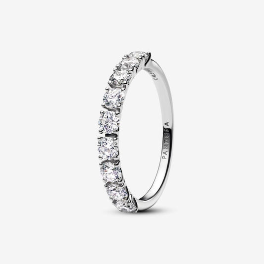 Anel de Banda Radiante com Moissanite