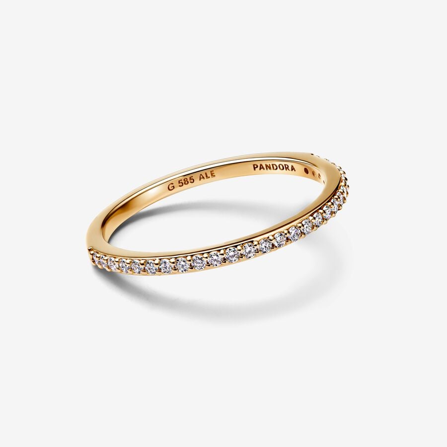 Anel de Banda com Moissanite