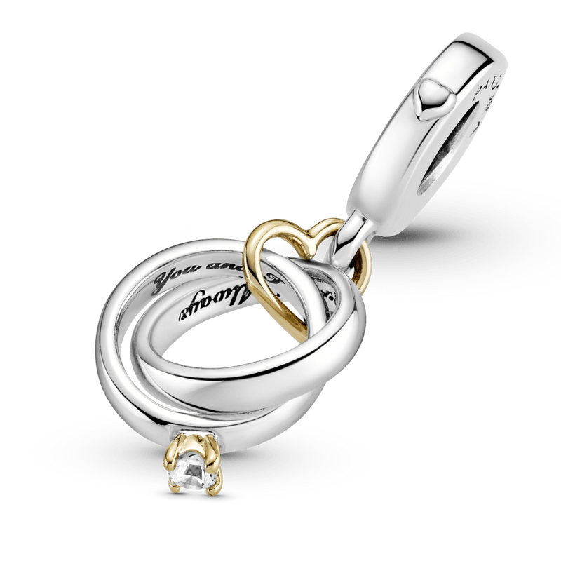 Charm Pendente Alianças de Casamento