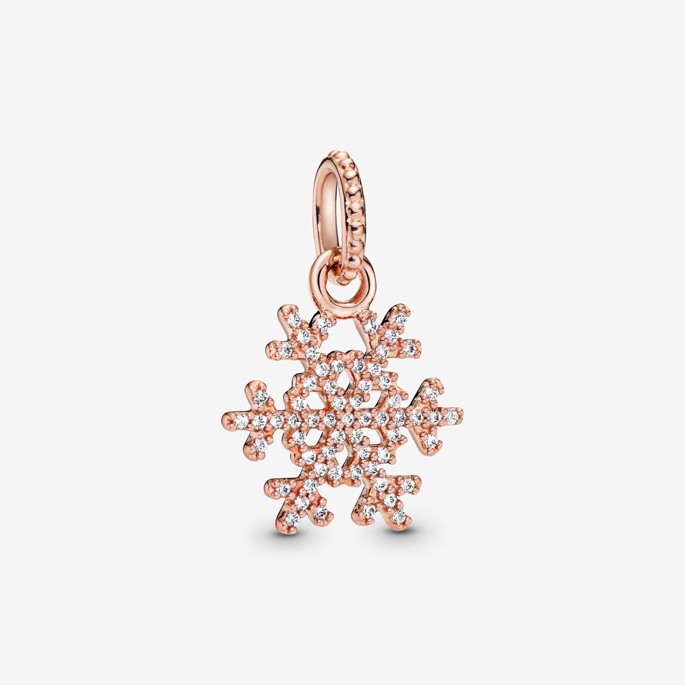 Charm Pendente Rose Floco De Neve