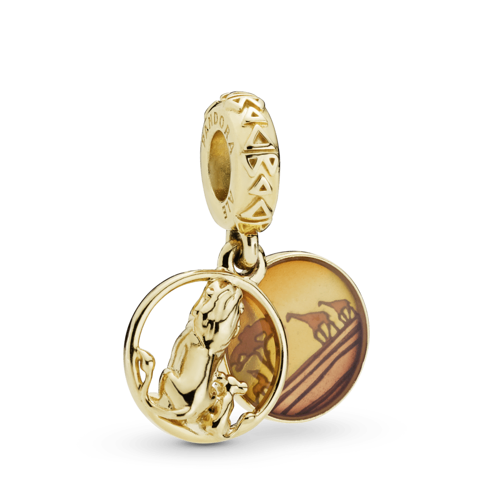 Charm Pendente Simba e Mufasa - Rei Leao