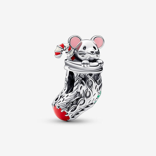 Charm Ratinho na Meia de Natal