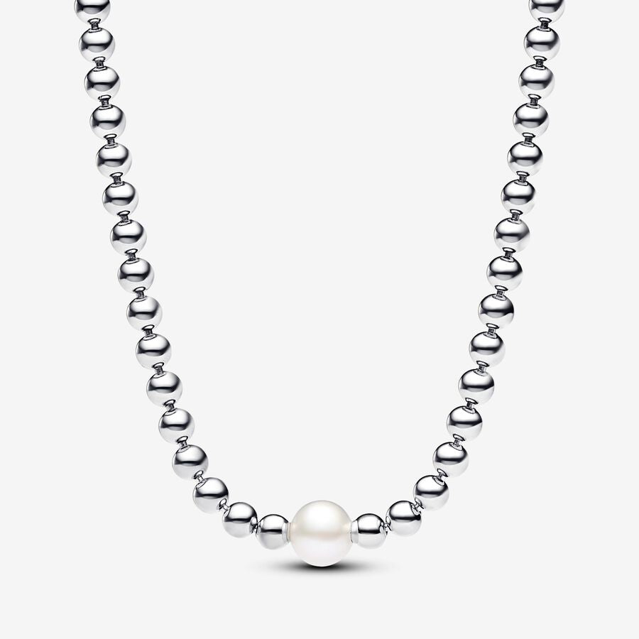 Colar Collier de Contas e Perolas de Agua Doce