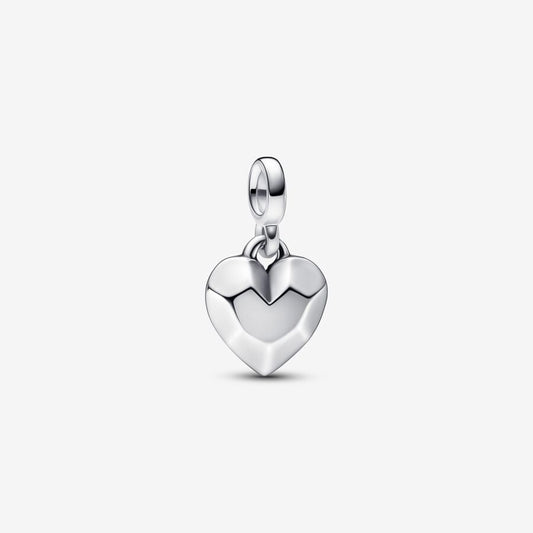Mini Charm Coração Facetado