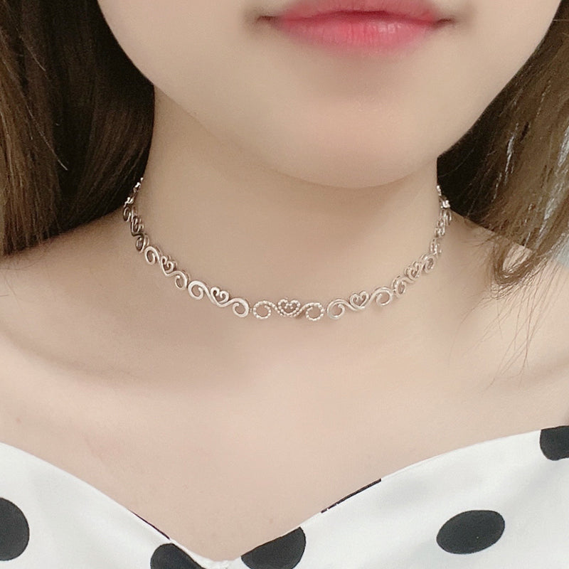Colar Choker Coração Romântico